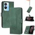 For vivo Y56 5G Global/Y16 4G Global Cubic Skin Feel Flip Leather Phone Case(Green) - 1