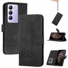 For vivo V30 Lite 5G India/T3 5G IDN Cubic Skin Feel Flip Leather Phone Case(Black) - 1