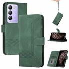 For vivo V30 Lite 5G India/T3 5G IDN Cubic Skin Feel Flip Leather Phone Case(Green) - 1