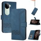 For vivo iQOO Z9s / V40e India Cubic Skin Feel Flip Leather Phone Case(Blue) - 1