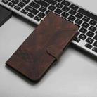 For vivo Y300 / vivo V40 Lite 4G / 5G IDN Cubic Skin Feel Flip Leather Phone Case(Brown) - 2