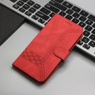 For vivo S9 Cubic Skin Feel Flip Leather Phone Case(Red) - 2