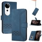 For vivo S19 Pro Cubic Skin Feel Flip Leather Phone Case(Blue) - 1