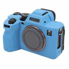 For Sony ILCE7RM5 / A7R5 Litchi Texture Soft Silicone Protective Case(Blue) - 1