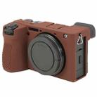 For Sony ILCE-6700 / A6700 Litchi Texture Soft Silicone Protective Case(Coffee) - 1