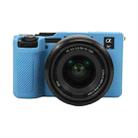 For Sony ILCE-7CM2 / A7C II / A7CR Litchi Texture Soft Silicone Protective Case(Blue) - 1