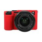 For Sony ILCE-7CM2 / A7C II / A7CR Litchi Texture Soft Silicone Protective Case(Red) - 1