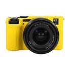 For Sony ILCE-7CM2 / A7C II / A7CR Litchi Texture Soft Silicone Protective Case(Yellow) - 1