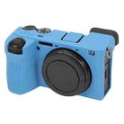 For Sony ILCE-6700 / A6700 Glossy Soft Silicone Protective Case(Blue) - 1