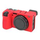 For Sony ILCE-6700 / A6700 Glossy Soft Silicone Protective Case(Red) - 1