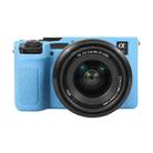 For Sony ILCE-7CM2 / A7C II / A7CR Glossy Soft Silicone Protective Case(Blue) - 1