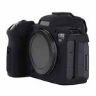 For Canon EOS R6 Mark II Litchi Texture Soft Silicone Protective Case(Black) - 1