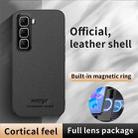 For Infinix Hot 50 4G HUIYI Leather Magnetic Phone Case(Grey) - 2