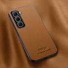 For Infinix Hot 50 4G HUIYI Leather Magnetic Phone Case(Brown) - 1