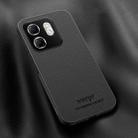 For Infinix Hot 50i / Smart 9 HUIYI Leather Magnetic Phone Case(Black) - 1