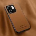 For Infinix Hot 50i / Smart 9 HUIYI Leather Magnetic Phone Case(Brown) - 1