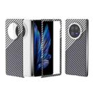 For vivo X Fold3 All-inclusive Decal Carbon Fiber Texture Protective Phone Case(Gray White) - 1