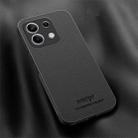 For Xiaomi Redmi Note 13 4G HUIYI Leather Magnetic Phone Case(Black) - 1