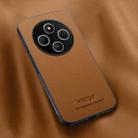 For Redmi 14C 4G HUIYI Leather Magnetic Phone Case(Brown) - 1