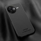 For Redmi K80 HUIYI Leather Magnetic Phone Case(Black) - 1