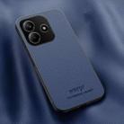 For Redmi Note 14 5G HUIYI Leather Magnetic Phone Case(Blue) - 1