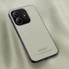 For Redmi Note 14 5G HUIYI Leather Magnetic Phone Case(White) - 1