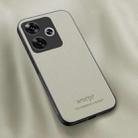 For Redmi Turbo 3 HUIYI Leather Magnetic Phone Case(White) - 1