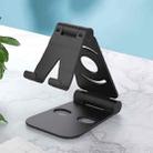 Folding Portable Phone Holder Desktop Lazy Phone Tablet Holder(Black) - 1