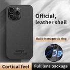 For iPhone 16 Pro Max HUIYI Leather Magnetic Phone Case(Grey) - 2