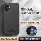 For iPhone 16 Plus HUIYI Leather Magnetic Phone Case(Grey) - 2