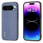 For Google Pixel 9 ABEEL Carbon Fiber Texture Protective Phone Case(Light Blue) - 1