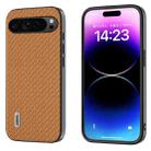 For Google Pixel 9 Pro ABEEL Carbon Fiber Texture Protective Phone Case(Light Brown) - 1