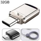 EAGET 32G USB 3.1 + USB-C Interface Metal Twister Flash U Disk, with Micro USB Adapter & Lanyard - 1