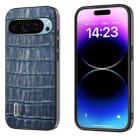 For Google Pixel 9 ABEEL Crocodile Texture Genuine Leather Phone Case(Blue) - 1