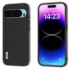 For Google Pixel 9 ABEEL Genuine Leather + PC Litchi Texture Phone Case(Black) - 1