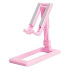 Lazy Folding Phone Holder Portable Retractable Desktop Phone Tablet Holder(Pink) - 1