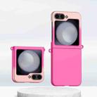 For Samsung Galaxy Z Flip5 Gradient Color Skin Feel PC Full Coverage Shockproof Phone Case(Rose Pink Gradient) - 1