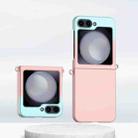 For Samsung Galaxy Z Flip5 Gradient Color Skin Feel PC Full Coverage Shockproof Phone Case(Pink Cyan Gradient) - 1