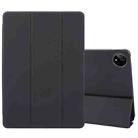 For Huawei MatePad Pro 11 2022/2024 Tri-fold Silicone Leather Tablet Case(Black) - 1