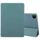 For Huawei MatePad Pro 11 2022/2024 Tri-fold Silicone Leather Tablet Case(Dark Green) - 1