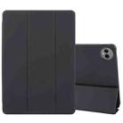 For Huawei MatePad Pro 13.2 Tri-fold Silicone Leather Tablet Case(Black) - 1