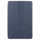 For Huawei MatePad SE 11 2024 Tri-fold Silicone Leather Tablet Case(Dark Blue) - 2