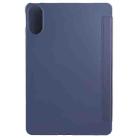 For Huawei MatePad SE 11 2024 Tri-fold Silicone Leather Tablet Case(Dark Blue) - 3