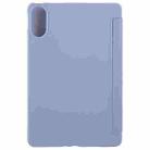 For Huawei MatePad SE 11 2024 Tri-fold Silicone Leather Tablet Case(Lavender) - 3