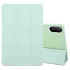 For Huawei MatePad SE 11 2024 Tri-fold Silicone Leather Tablet Case(Green) - 1