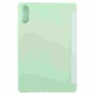 For Huawei MatePad SE 11 2024 Tri-fold Silicone Leather Tablet Case(Green) - 3