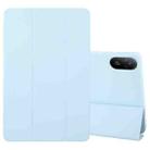 For Huawei MatePad SE 11 2024 Tri-fold Silicone Leather Tablet Case(Ice Blue) - 1