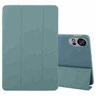 For Huawei Matepad Air 12 Tri-fold Silicone Leather Tablet Case(Dark Green) - 1