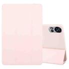 For Huawei Matepad Air 12 Tri-fold Silicone Leather Tablet Case(Pink) - 1