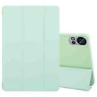 For Huawei Matepad Air 12 Tri-fold Silicone Leather Tablet Case(Green) - 1